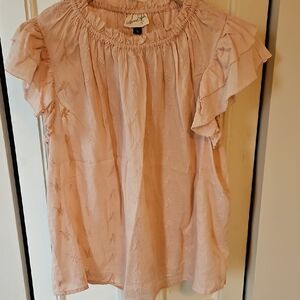 Universal Thread Peach Ruffle Blouse